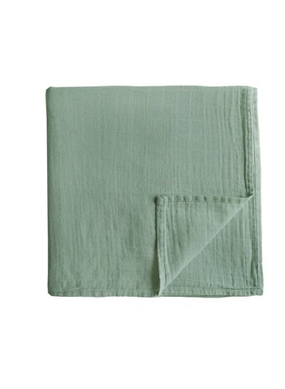 Buy Swaddle Blanket Organic Cotton - Roman Green in UAE
