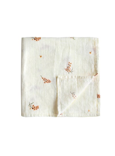 Buy Swaddle Blanket Organic Cotton - Flowers in UAE