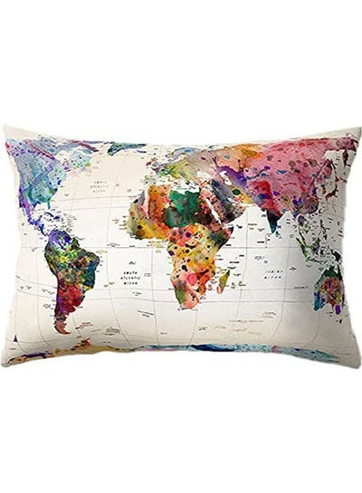 اشتري World Map Pattern Pillow cover  Cushion Cover Decorative  Cushion Cover Combination Combination مختلط متعدد الألوان 40x40سم في مصر