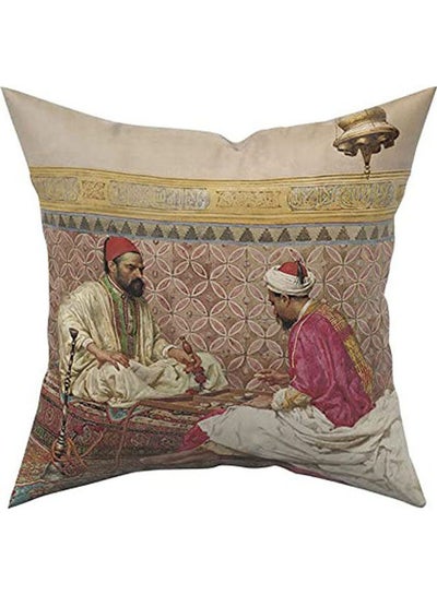 اشتري Printed Cushion Cover For Home Decoration Pillows مخمل متعدد الألوان 60x60سم في مصر