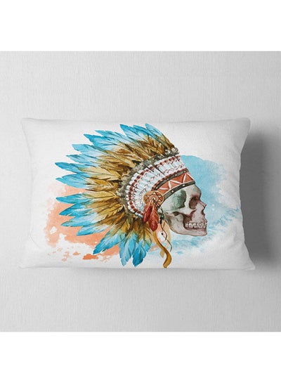 اشتري Ethnic Skull' Abstract Throw  Cushion Cover Pillow Cover Combination مختلط متعدد الألوان 40x40سم في مصر