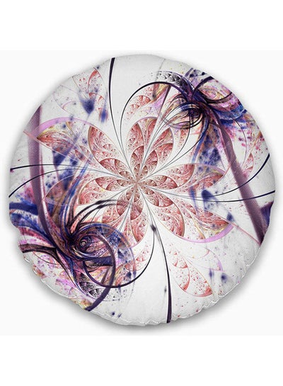 اشتري Fractal Flower Pattern' Abstract Throw Round Pillow Insert +  Cushion Cover On Both Side Combination مختلط متعدد الألوان 40x40سم في مصر