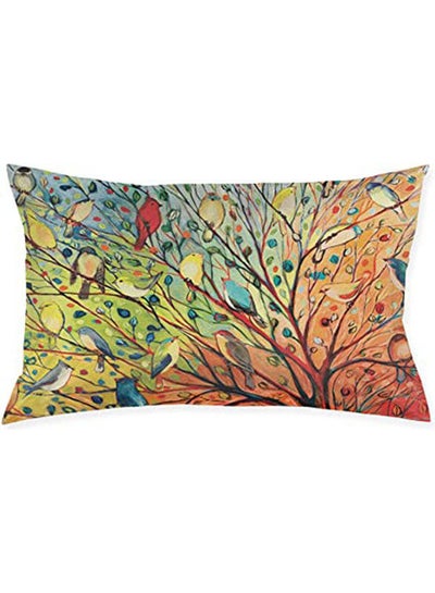 Buy Decorative Throw Pillow Cases Covers Decor Colorful Birds combination Multicolour 40x40cm in Egypt