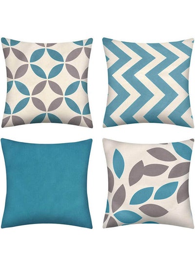 Buy Cushion Covers Modern Geometry Decorative Linen Pillow Cotton Multicolour 40x40cm in Egypt