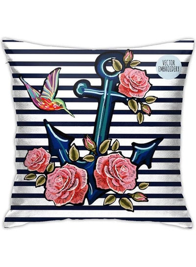 اشتري Exotic Anchor And Roses Throw Pillow Covers combination Multicolour 45x45cm في مصر