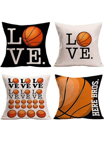 اشتري Love Basketball Design Throw Pillow Cover Popular Sports قطن متعدد الألوان 40x40سم في مصر