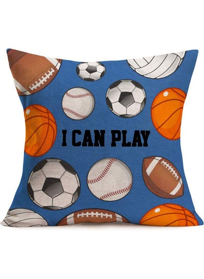 Buy Inspirational Sports Pillow Covers Combination Multicolour 45x45cm in Egypt