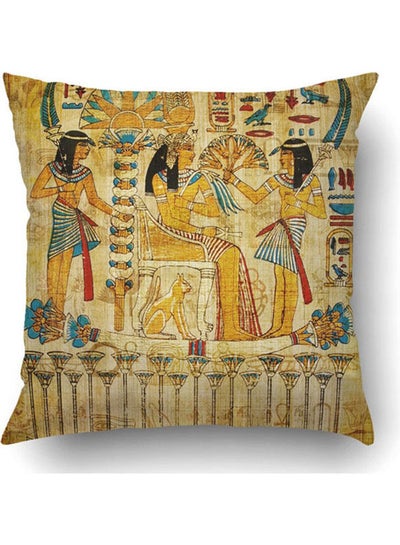 اشتري Throw Pillow Covers Brown Egypt Old Egyptian مختلط متعدد الألوان 45x45سم في مصر