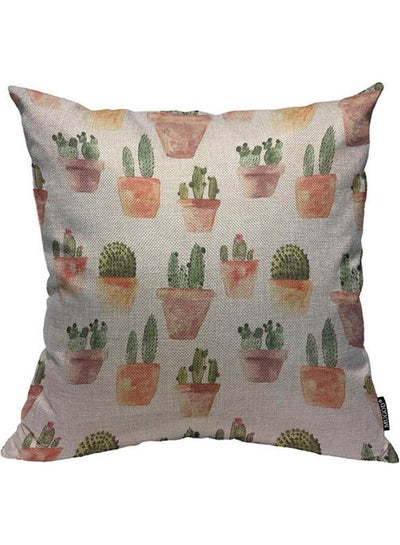 اشتري Cactus Throw Pillow Cover Watercolor قطن متعدد الألوان 40x40سم في مصر