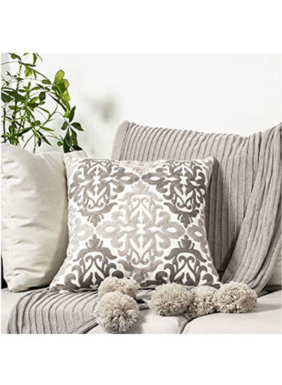 اشتري Embroidered Decorative Throw Pillow Covers مختلط متعدد الألوان 40x40سم في مصر