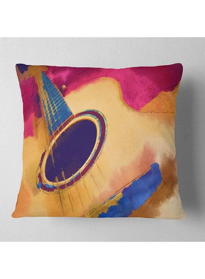 Buy Listen To The Colorful Music Throw Cushion Pillow Cover combination Multicolour 40x40cm in Egypt