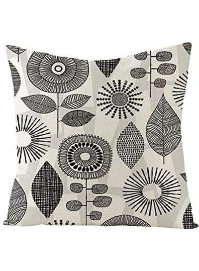 اشتري Cushion Cover Cover - Sholisa Flower  Cushion Cover Cover Linen Cojines Countryside Pillowcase Polyester بوليستر متعدد الألوان 45x45سم في مصر