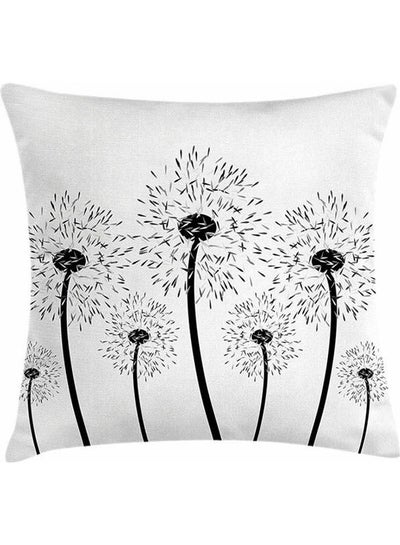 Buy Dandelion Throw Pillow  Cushion Cover Monochrome Blow Cotton cotton Multicolour 40x40cm in Egypt