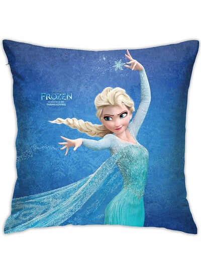 Buy Elsa Blue Throw Pillow Covers combination Multicolour 45x45cm in Egypt