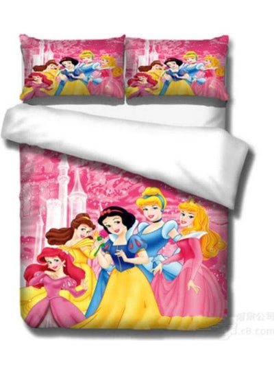 Buy Cartoon Anime Character 3D Bedding Set Single Printed Quilt Cover With Zipper Closure Pillowcases Microfiber Duvet Cover Set Easy Care For Children Teen Adult Single Double Cotton Multicolour 135X200cm in Egypt