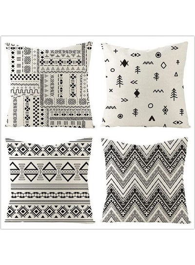 Buy Cushion Cover  Set Of Geometry Cotton Square Linen Throw Pillow  Decorative For Sofa Couch Living Room Bed Outdoor Throw Pillow Case Home  Cushion Cover Cover Cotton cotton Multicolour 40x40cm in Egypt