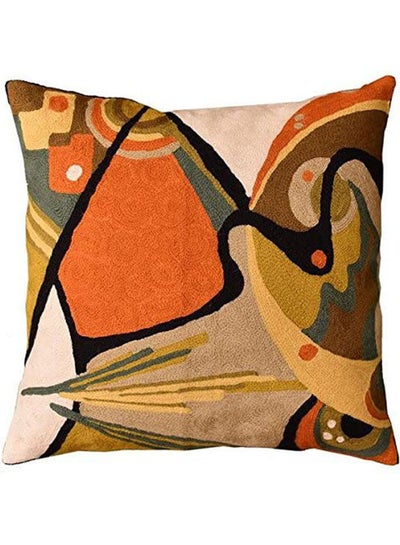 Buy Kandinsky Modern Pillow Cover Flow | Abstract Pillows | Modern Chair  Cushion Cover| Contemporary Pillow | Modern Outdoor Pillows | Abstract Couch  Cushion Cover | Handmade Wool Polyester Polyester Multicolour 40x40cm in Egypt