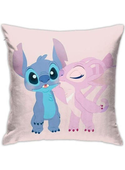 Buy Cartoon Lilo Stitchthrow Pillows Covers Pillow Case Modern Cotton Multicolour 40x40cm in Egypt