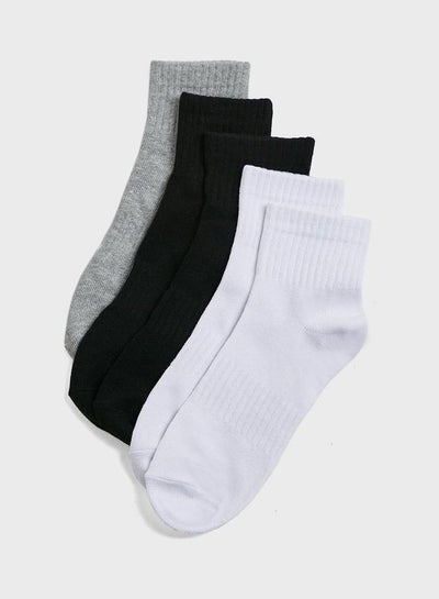 اشتري Pack Of 5 Sports Socks Multicolor في السعودية