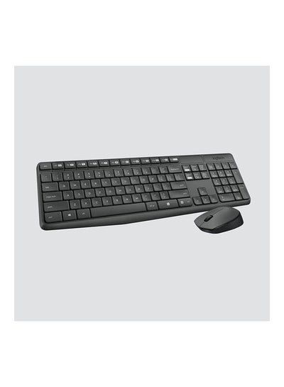 اشتري مجموعة لوحة المفاتيح وماوس لاسلكي طراز MK235 لون أسود. في الامارات