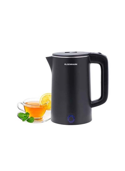 Buy Electric Kettle With Durable Wall Cool Touch Body, Boil Dry Protection, Stainless Steel Seamless Inner, 360 degree Rotational Base 1.8 L 1500 W OMK2475 Black in Saudi Arabia