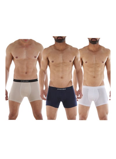 Buy Cotton Boxers Pack Of 3 Multicolour in Egypt