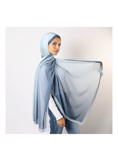 Buy Casual Plain-Basic hijab Blue-White-Grey in Egypt