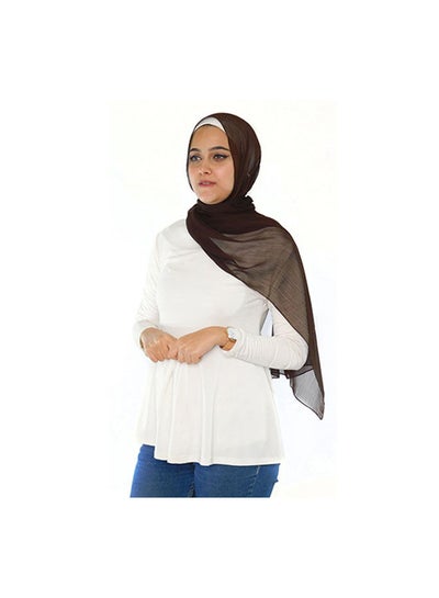 Buy Casual Plain-Basic hijab Brown in Egypt