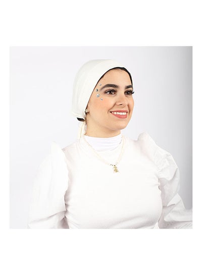 اشتري Casual Plain-Basic hijab Off-White في مصر