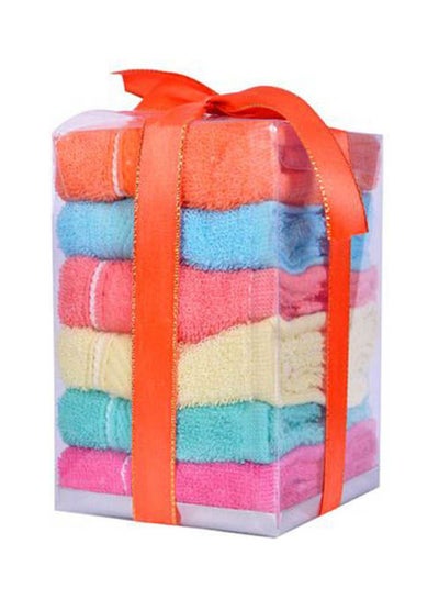 اشتري Cotton Towels Set Multicolour 30x30cm في مصر