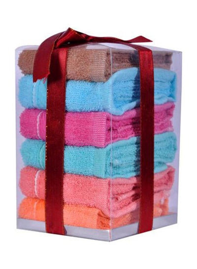 Buy Cotton Towels Set Multicolour 30x30cm in Egypt