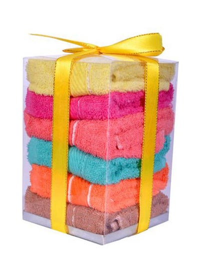 Buy Cotton Towels Set Multicolour 30x30cm in Egypt