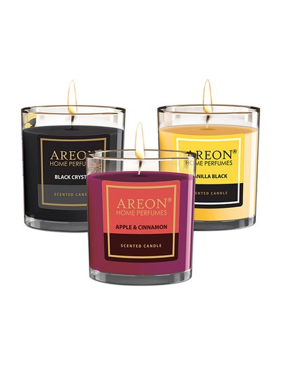 اشتري Pack Of 3 Scented Candle Collection Multicolour 120grams في السعودية