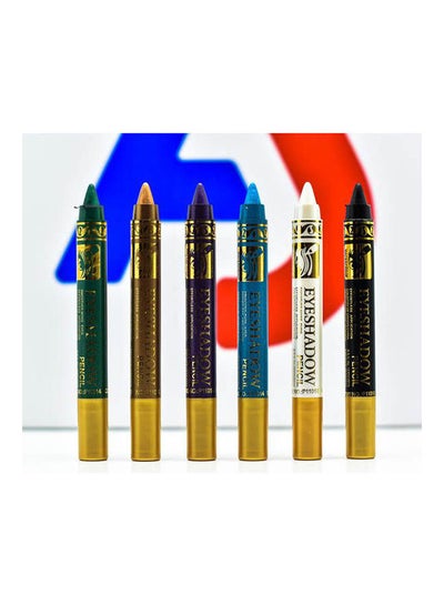 Buy Kajal Mn Wood Eyeshadow Pencil Set - 6 Pens Multicolour in Egypt