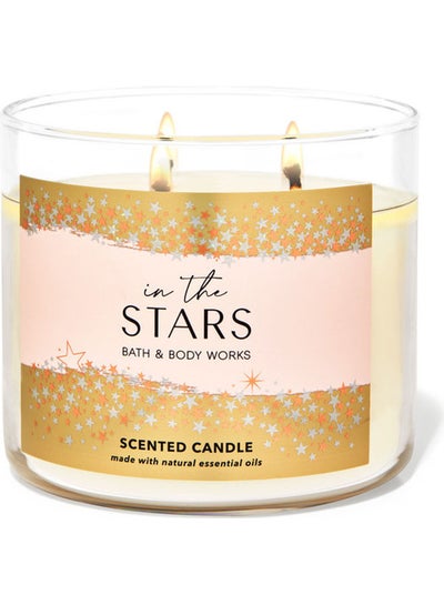 اشتري In the Stars 3-Wick Candle White 411grams في مصر