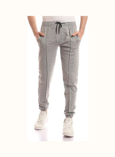 Buy Casual Basic  Mid-Rise Sweatpants Grey in Egypt