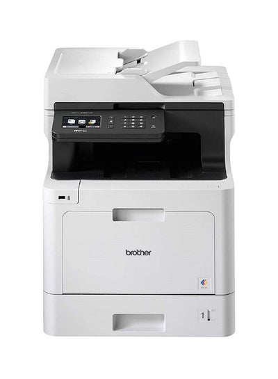 Buy Wireless All In One Laser Printer, MFC-L8690CDW, Full Color Print With Advanced Duplex & Mobile Printing, Gigabit Ethernet, High Yield Ink Toner White in UAE