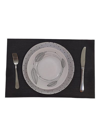 Buy Textural Placemats 6 Pcs Black 45x30cm in Egypt