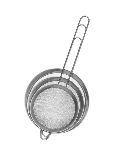 Buy Set Of 3 Pieces Food Strainers Silver in Egypt