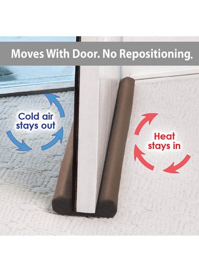 Buy Original Door Draft Stopper, Year Round Insulator Brown in UAE