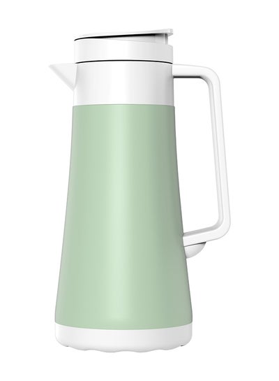 Buy Double Wall Stainless Steel Vacuum Flask Green/White 13x10.8x25.8cm in Saudi Arabia