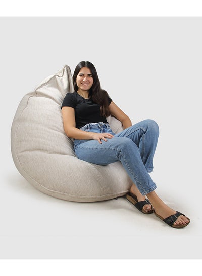 Buy Lacrima Luxury bean bags Indoors Beige 95 L x  110 W x 85 Hcm in Egypt