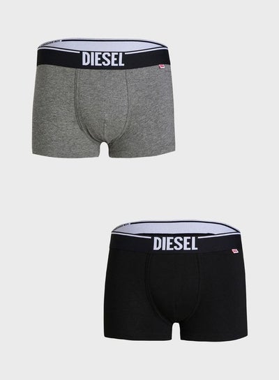 Buy 2 Pack Logo Band Assorted Trunks Multicolor in UAE