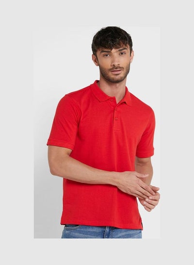 Buy Solid Polo Shirt Red in UAE