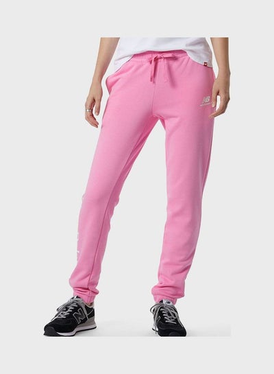 Buy Essential Celebrate Fleece Sweatpants Pink in UAE