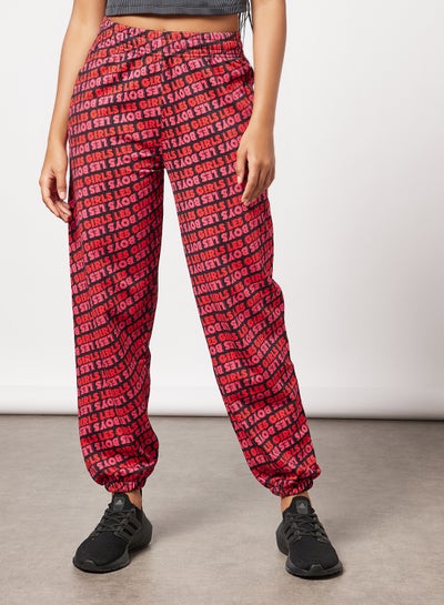 اشتري Graphic Wordmark Print Joggers Multicolour في السعودية