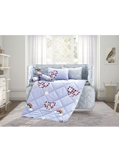 اشتري 9-Piece Baby Printed Comforter Set مزيج القطن متعدد الألوان 95x145سم في السعودية