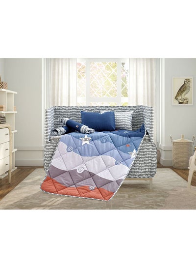 اشتري 9-Piece Baby Printed Comforter Set مزيج القطن متعدد الألوان 95x145سم في السعودية