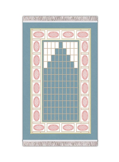 Buy Embroidered Sijadah-Prayer Mat Jade Green/Pink/Off-White 63x115cm in UAE