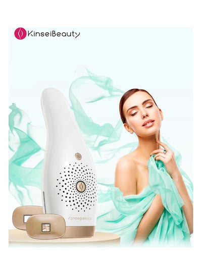 Buy Unique Ice Compress Hair Removal Device Replaceable Lamp Gold in UAE